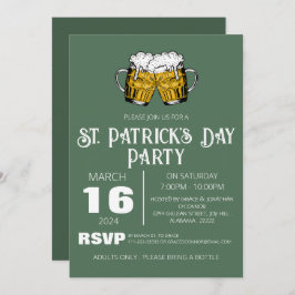 Invitación Elegante Green Shamrock St. Patrick's Day Fiesta
