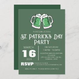 Invitación Elegante Green Shamrock St. Patrick's Day Fiesta