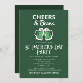 Invitación Elegante Green Shamrock St. Patrick's Day Fiesta