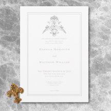 Elegante Gris Claro Chinoiserie Querubín Boda