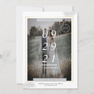 invitación elegante guardar la fecha