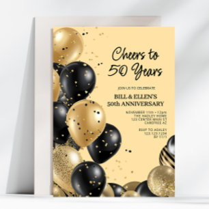 Invitación Elegante guión 50 aniversario Boda
