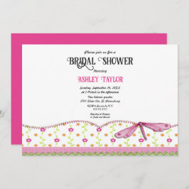 Invitación Elegante guión caprichoso Boho Floral Bridal Showe