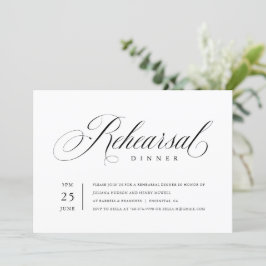 Invitación Elegante guión clásico de la cena