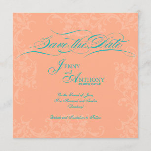 Invitación Elegante guión de bricolaje para guardar la fecha 