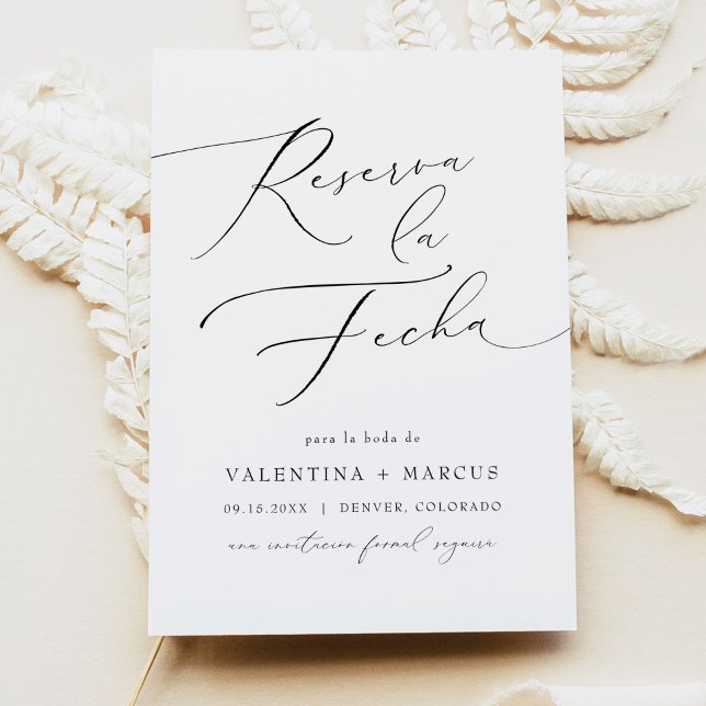 Invitación Elegante guión de caligrafía español guardar la fe (Subido por el creador)