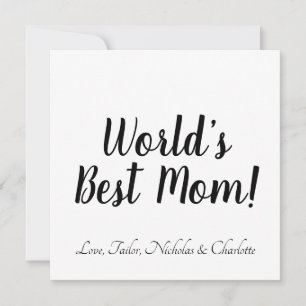 Invitación Elegante guión de mejor personalizado blanco negro