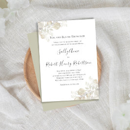 Invitación Elegante guión de verde de bodas