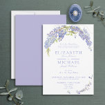 Invitación Elegante Guión de Wisteria Púrpura Regencia Formal<br><div class="desc">Diseñado para un moderno boda al estilo Regency, esta invitación a la boda de color agua de glicinia morada presenta tipografía de escritura y un diseño de texto clásico y tradicional. Perfecto para la novia moderna que tiene un romance formal. Muchas gracias por apoyar a nuestra pequeña empresa, ¡realmente lo...</div>