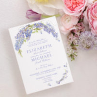 Elegante Guión de Wisteria Púrpura Regencia Formal