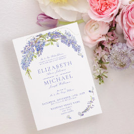 Invitación Elegante Guión de Wisteria Púrpura Regencia Formal