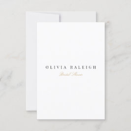 Invitación Elegante guión Dorado White Bridal Shower Invitaci