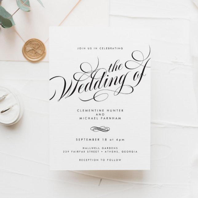 Invitación Elegante guión elegante Boda moderno (Subido por el creador)