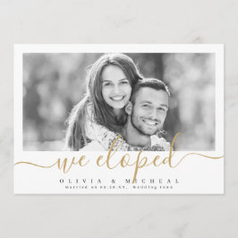 Invitación Elegante guión "eludimos" al moderno boda de fotos