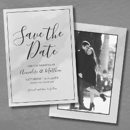 Invitación Elegante guión foto boda guardar la fecha