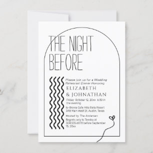 Invitación Elegante Guión Mínimo La Noche Antes De La Invitac