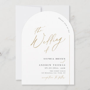 Invitación Elegante guion moderno boda minimalista