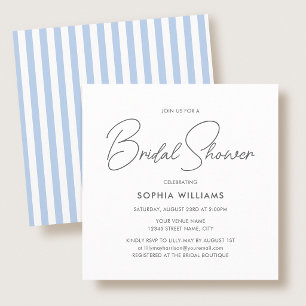 Invitación Elegante guión moderno para ducha de novia con ray
