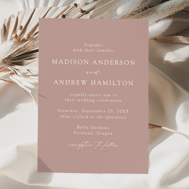 Invitación Elegante guión moderno Rosa  Boda (Subido por el creador)