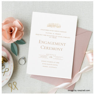 Invitación Elegante guión Partido de compromiso musulmán del