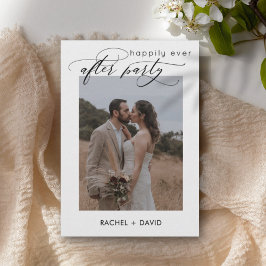 Invitación Elegante guión que elegimos recepción de matrimoni