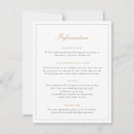Invitación Elegante Guión Simple Boda Moderno Información