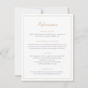 Invitación Elegante Guión Simple Boda Moderno Información