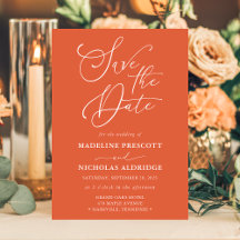 Elegante Guión Verona Sunset Naranja Guardar La Fe