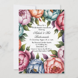 Invitación Elegante guirnalda floral Bridesmaids Luncheon