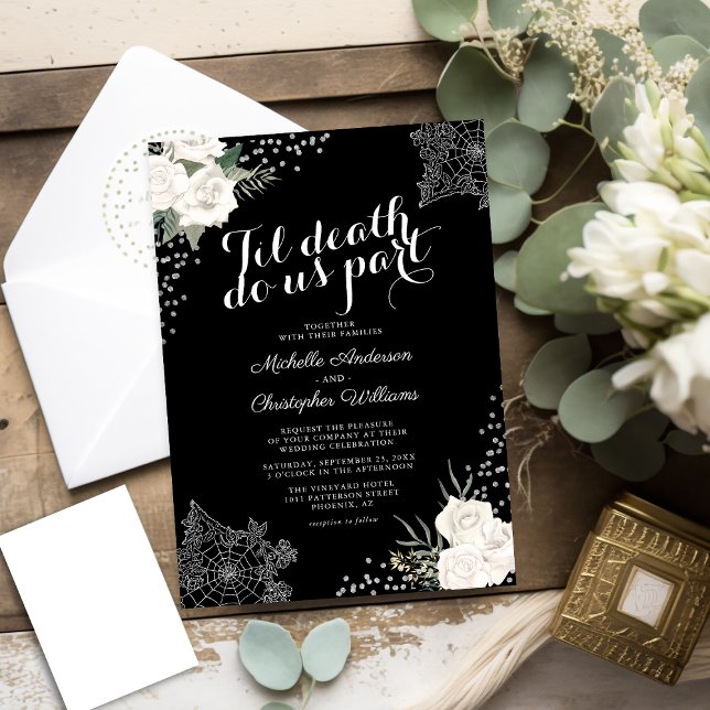 Invitación Elegante hasta la muerte nos hace Boda parcial (Subido por el creador)