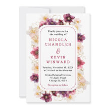 Elegante Hellebore Floral Burgundy Boda de Inviern