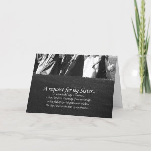 Invitación Elegante hermana doncella de honor
