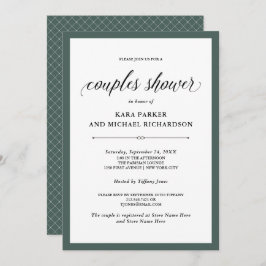 Invitación Elegante | Hermosa Ducha Verde