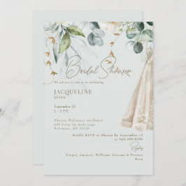 Invitación Elegante hidránico blanco vestido Sage Bridal Duch