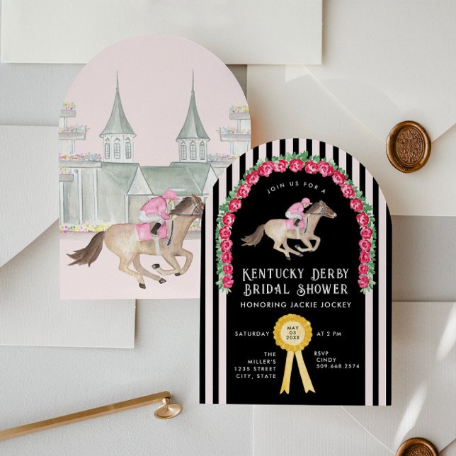 Invitación Elegante hipódromo Derby Bridal Shower (Subido por el creador)