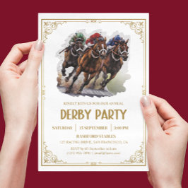 Invitación Elegante hipódromo Derby Fiesta Ecuestre