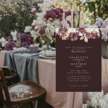Elegante Hortensia Borgoña Sin Padres Boda