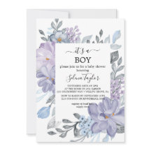 Elegante Hydrangea Azul | Es un niño Baby Shower