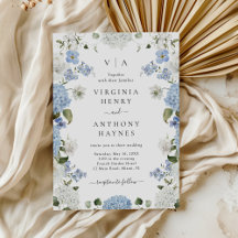 Elegante Hydrangea Azul Roses Blancas Boda Floral