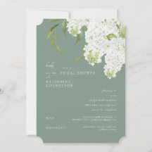 Elegante Hydrangea Blanca Oscura Sage Bridal Ducha