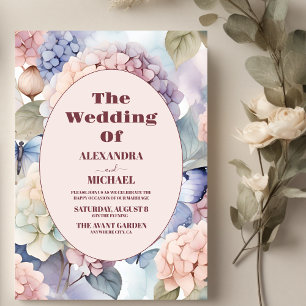 Invitación Elegante Hydrangea Boda