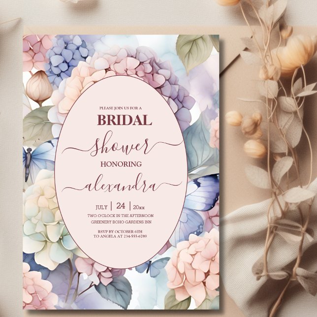 Invitación Elegante Hydrangea Boda (Subido por el creador)