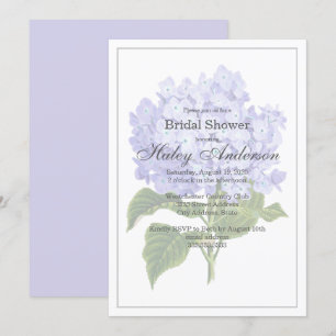 Invitación Elegante Hydrangea Boda Bridal Shower