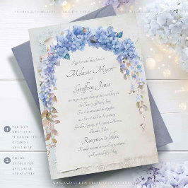 Invitación Elegante Hydrangea Boda de arco floral