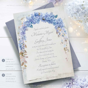 Invitación Elegante Hydrangea Boda de arco floral