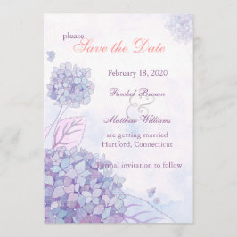 Invitación Elegante Hydrangea florece salvar la fecha