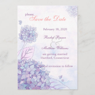 Invitación Elegante Hydrangea florece salvar la fecha