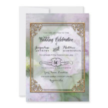 Elegante Hydrangea Flores Lavender Purple Gold