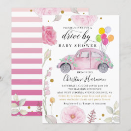 Invitación Elegante Impulso Por Baby Shower Desfile Floral Ro