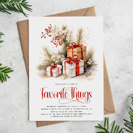 Invitación Elegante intercambio de regalos de 'Cosas favorita